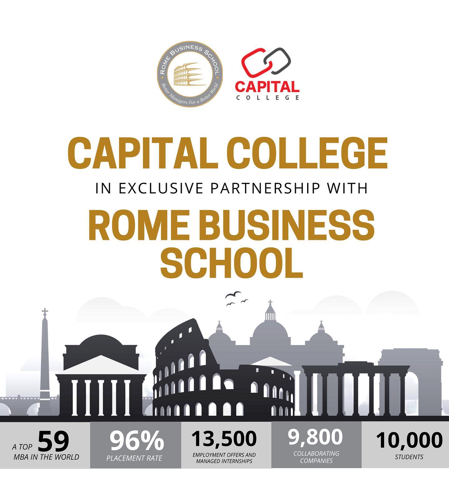 Rome Business School & Capital College form an Exclusive Partnership